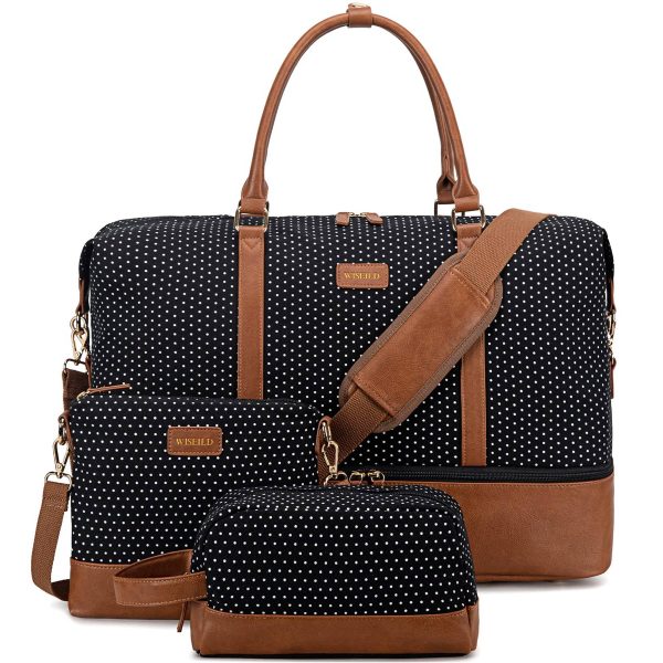 3in1 Polyester Travel Duffle Bag Set with Shoe Compartment