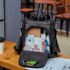 PU Faux Leather Women Shoulder Tote Bag Backpack