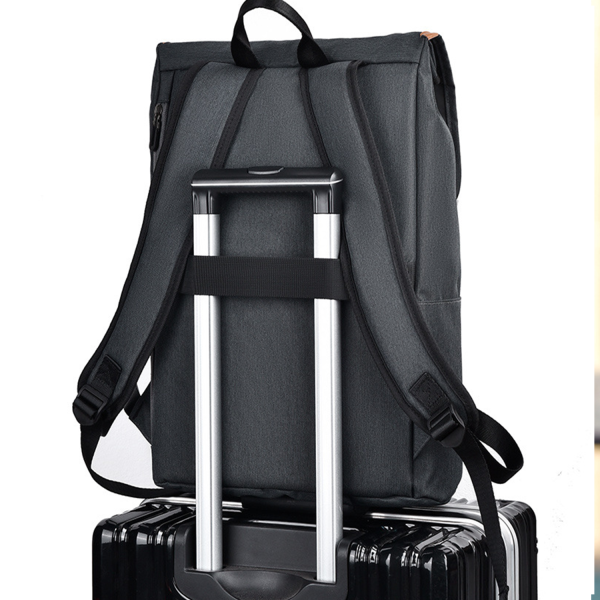 Nylon Laptop Backpack for Travel With USB Charging Port