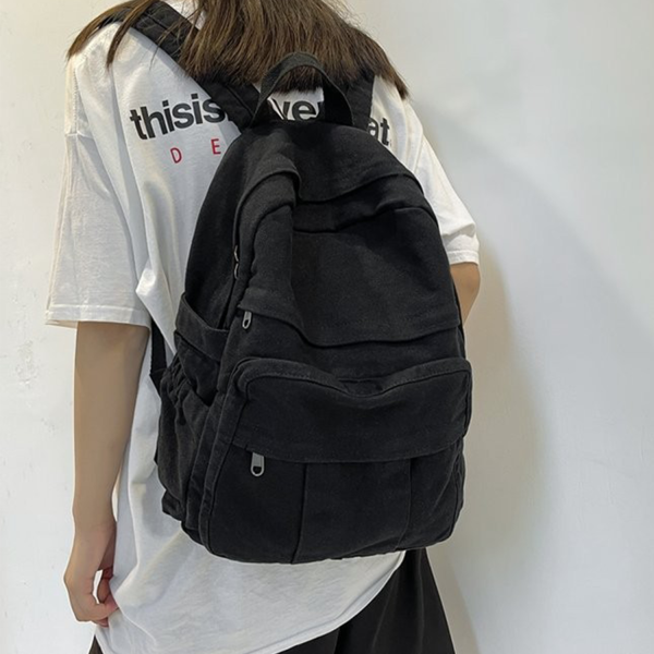 Vintage Travel Canvas Backpack for Women