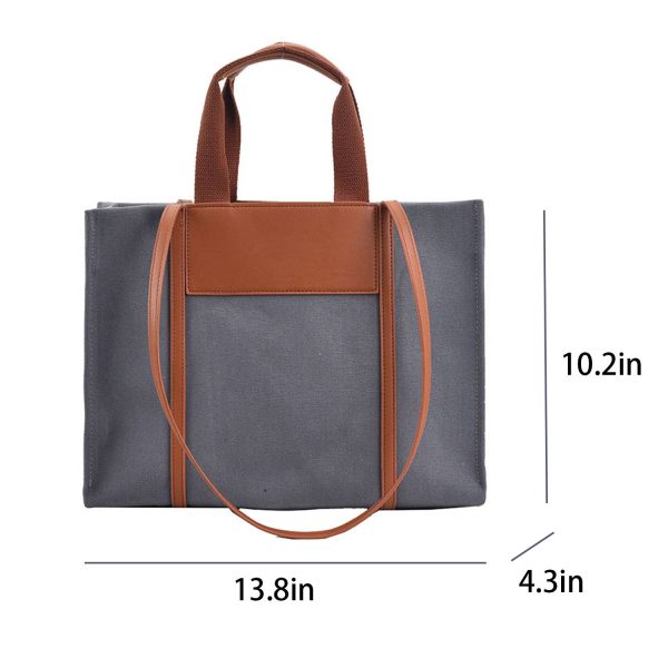 Canvas Tote Bag Clash Color Customized for Women