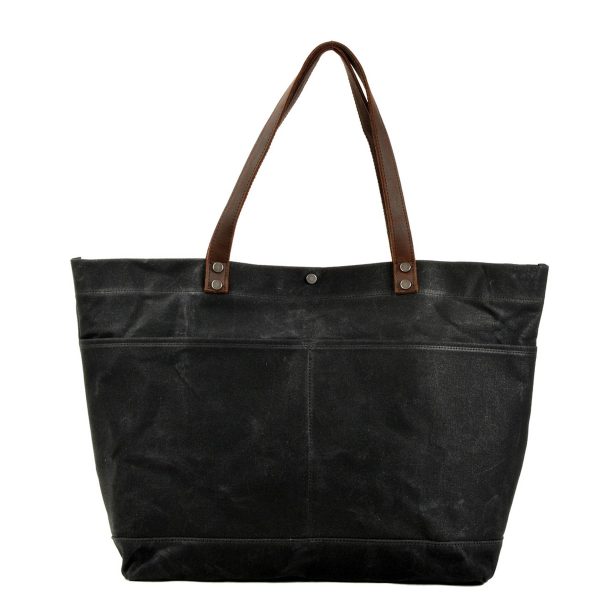 Waxed Canvas Travel Tote Bag