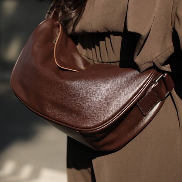 Genuine Leather Lightweight Cross Body Bag for Women