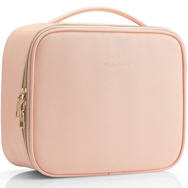 Pu Leather Storage Adjustable Dividers Brushes Cosmetic bag