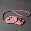 Business Portable Neck Hanging PU Leather Glasses Gag