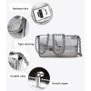 Genuine Leather cross-body metal chain messenger bag