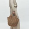 Hand-woven Straw Large Bag Round Handle for women