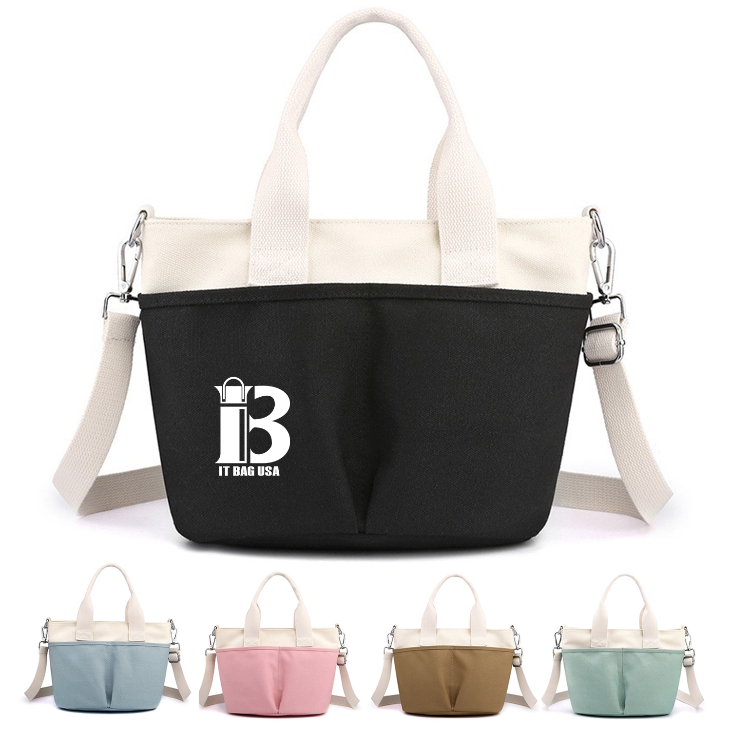 Canva Crossbody Bag Handbag With Multi Pocket