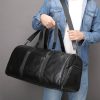Genuine Leather Travel Weekender Duffel Bag for Men