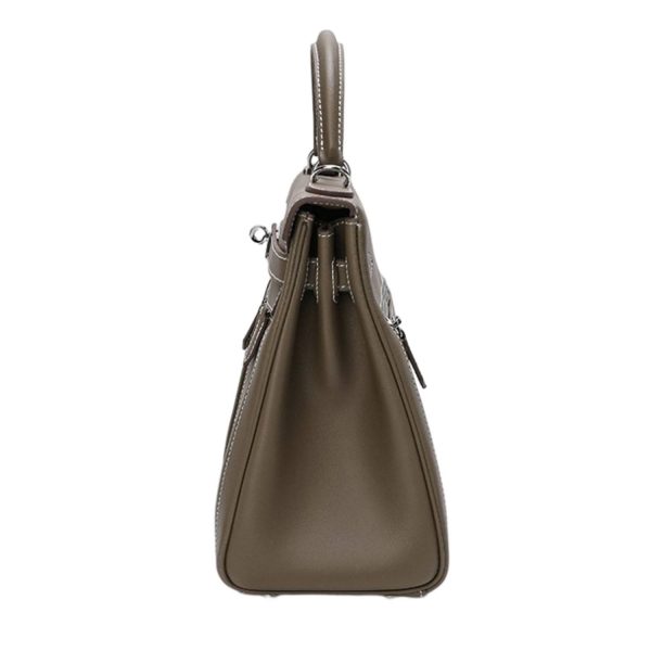 Retro double pocket zipper tote bag handbag