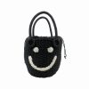Jute Smiley straw bucket bag