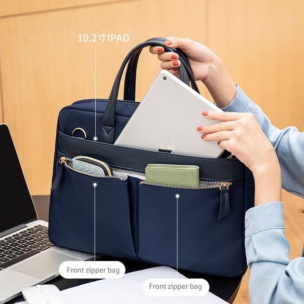 Polyester 15.6 inch handheld crossbody laptop bag