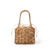Wooden Tote Bag with a canvas drawstring pocket inside