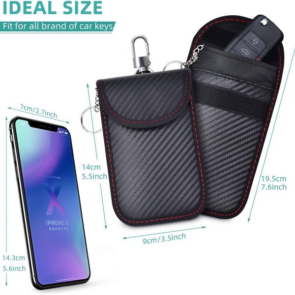 Polyester Anti-magnetic anti-theft car key pouch