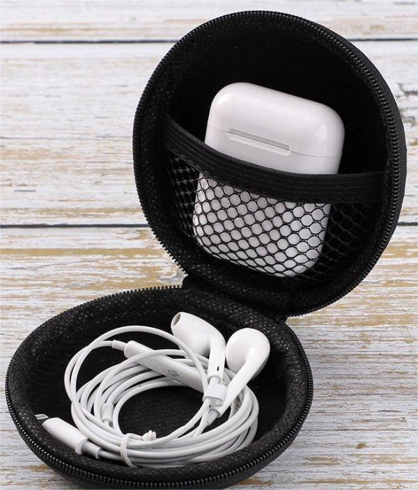 EVA Portable Round Earphone Storage Case