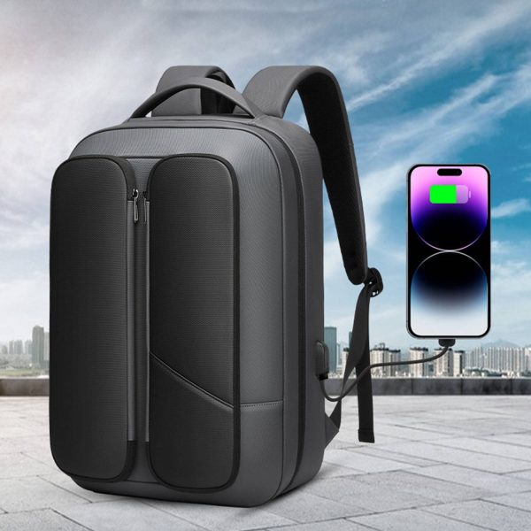 Oxford men's computer backpack with charging port
