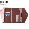 PU leather RFID multifunctional passport wallet for women