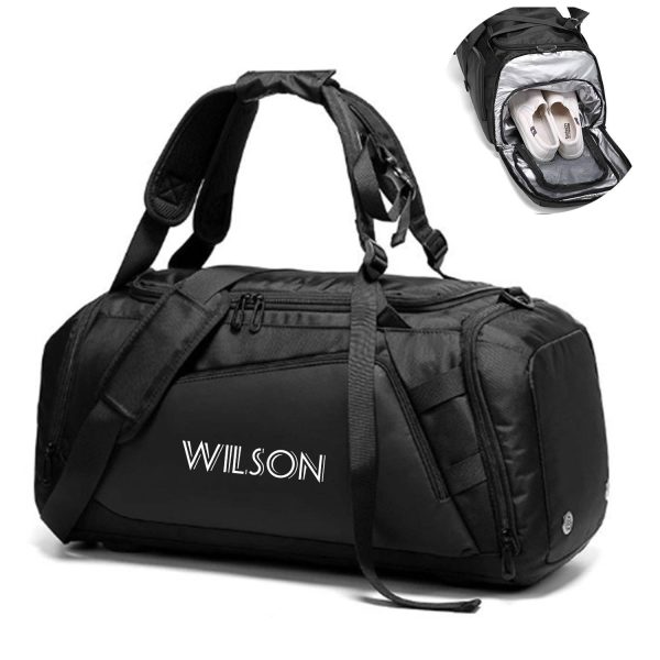 Oxford men's gym duffel bag with separate shoe compartment