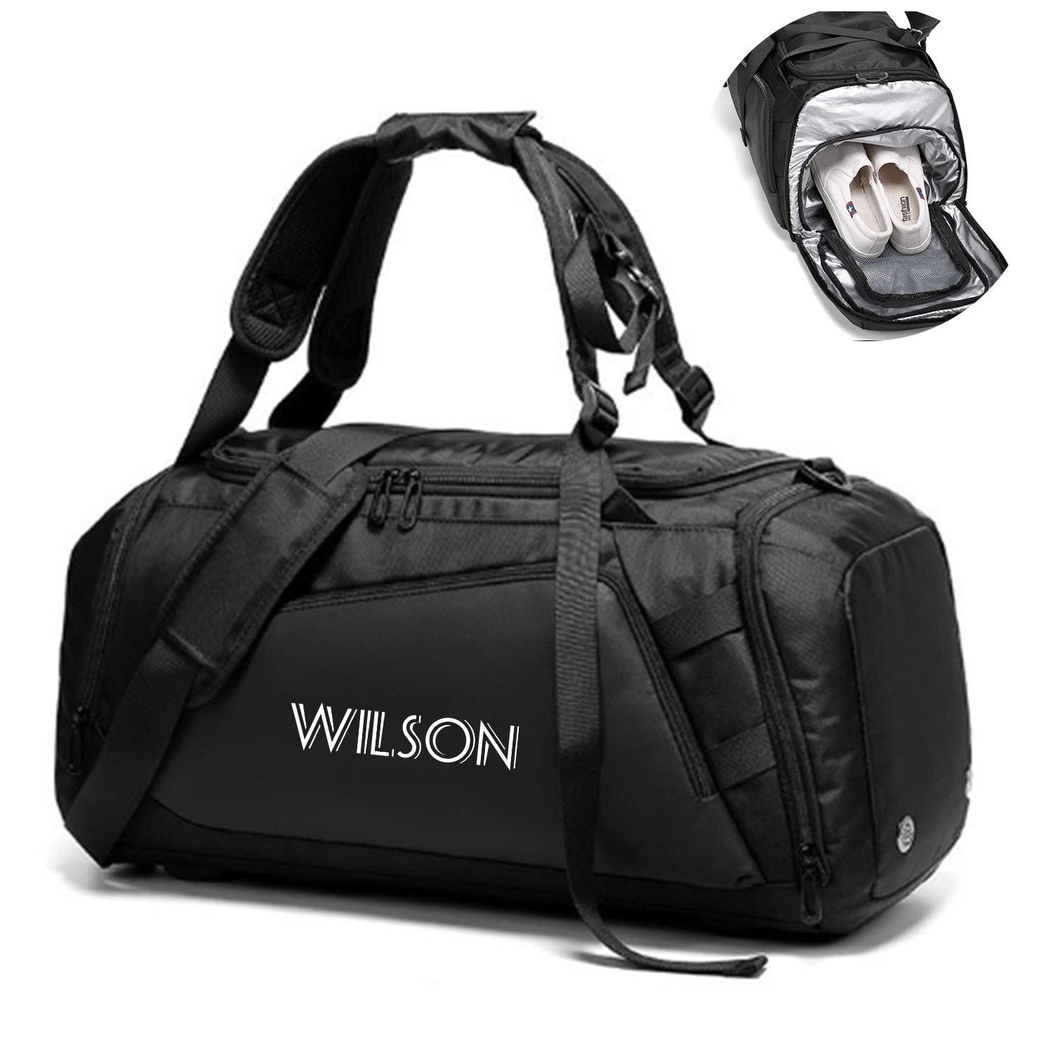 Oxford men's gym duffel bag with separate shoe compartment