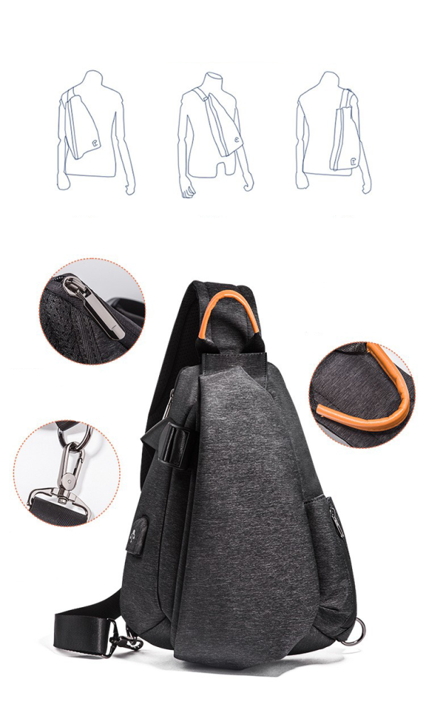 Water Resistant Casual Shoulder Bag for Women Men