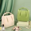 Polyester Handheld Pleated Zipper Makeup Bag