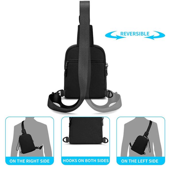 Shoulder Chest Pack Sling Bag Backpack with Key Chain