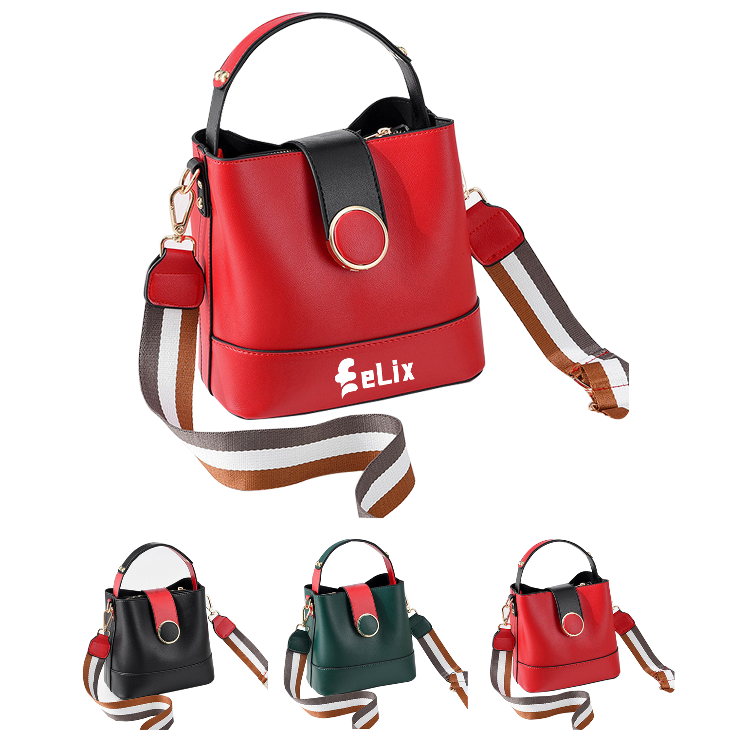 Color-Blocked Handbag