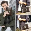 Genuine Leather Combination lock crossbody Messenger bag