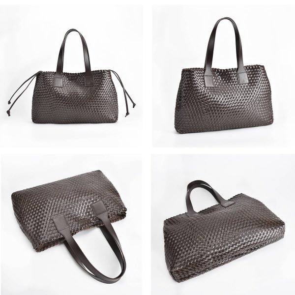 Genuine Leather Large Summer Beach Travel Tote Bag