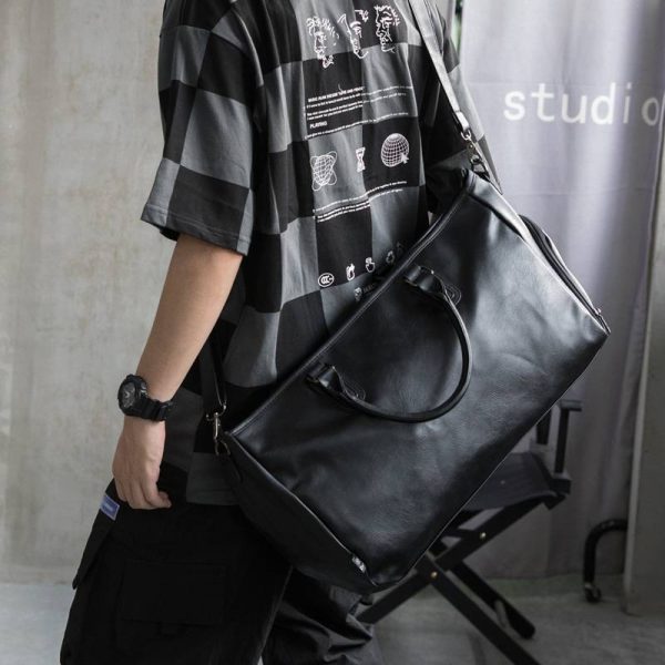 PU Leather Travel Duffle Weekender Bag
