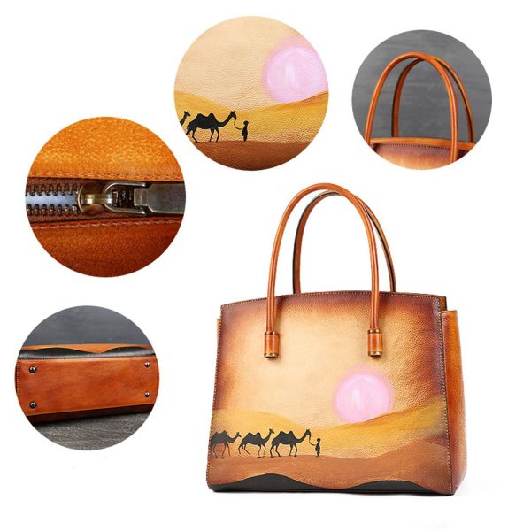 Genuine leather crossbody bag handbag