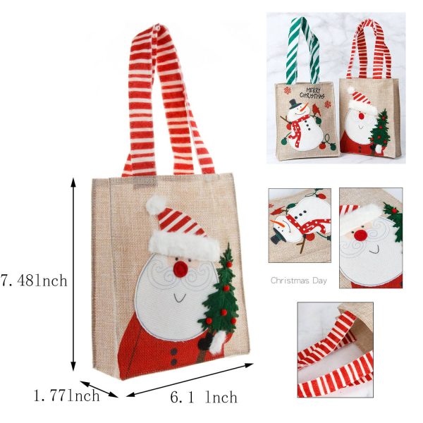 Christmas Hand Snowman Tote Bag Xmas Party Favors