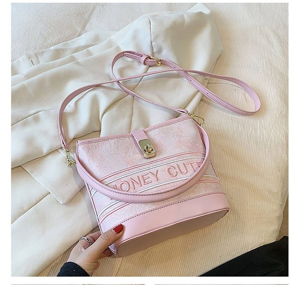 PU Leather Bucket Crossbody Bag