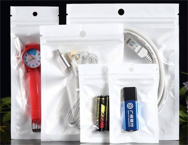 Clear Lock Printed Bags Pockets With Hang Hole