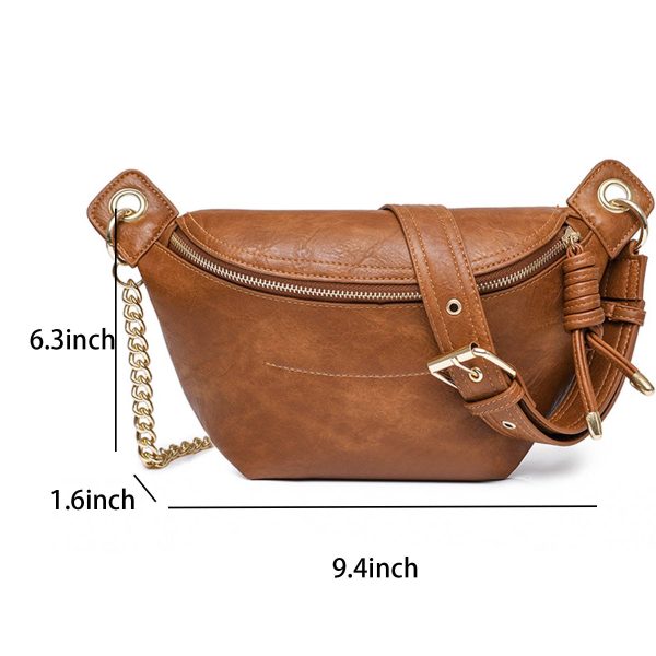 PU Leathe Fanny Pack Crossbody Purse for Women