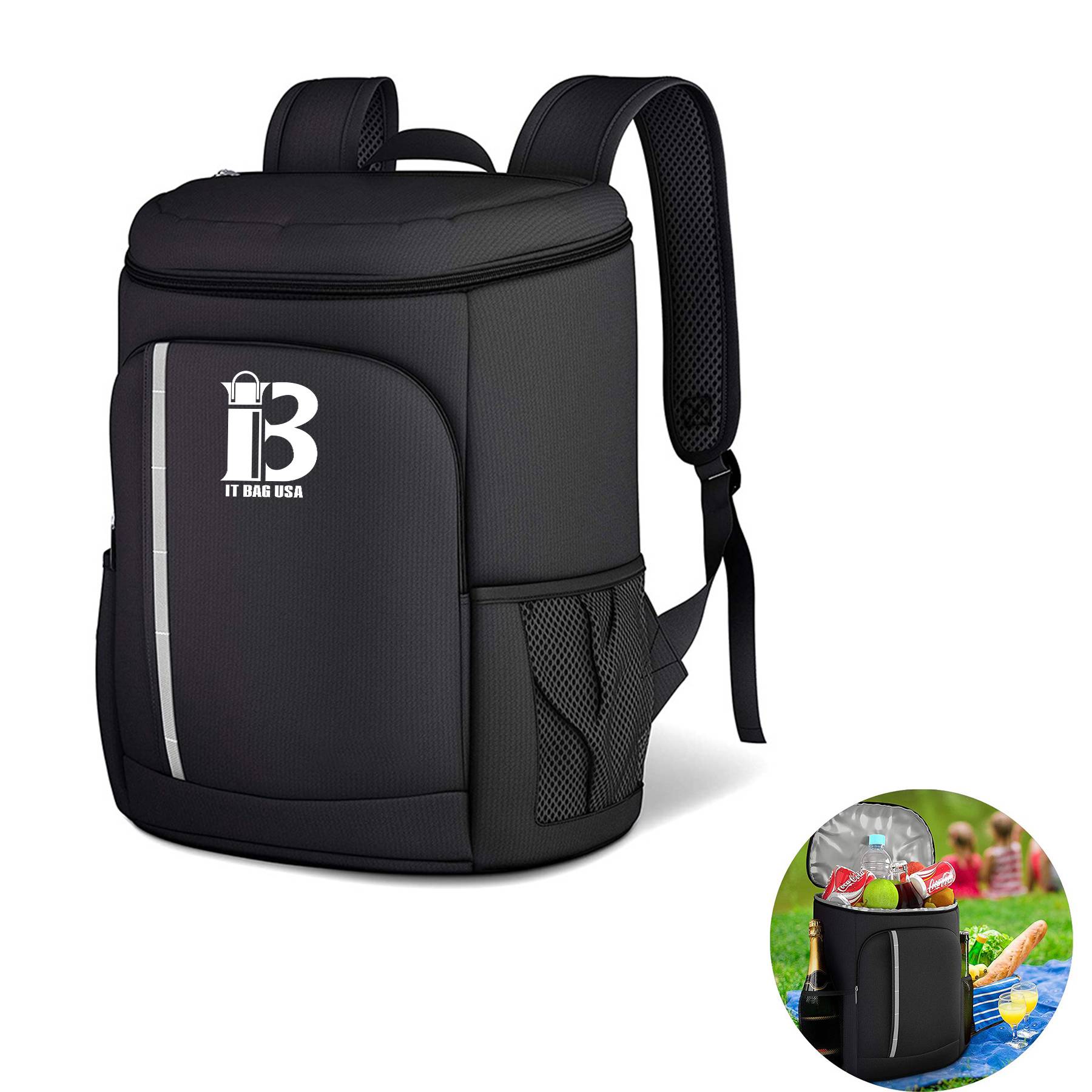 Oxford Picnic Large Insulated Cooler Bag Black