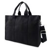 Stylish Canvas Tote Crossbody Bag Zipper Closure