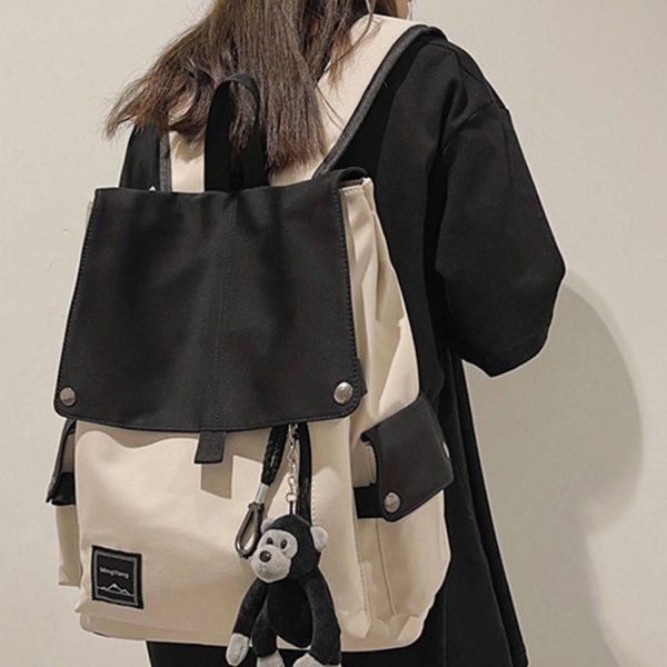 Flip Simple Student Canvas Backpack