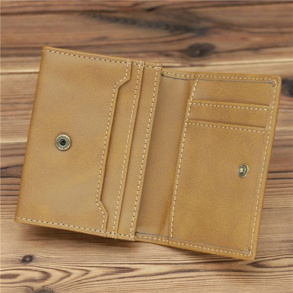Small RFID Card Wallet Slim PU Leather Business
