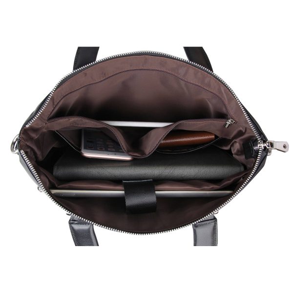 Genuine Leather Men Women Laptop Briefcase for