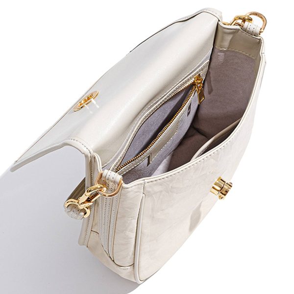 Women's Genuine Leather Flap Tote Bag