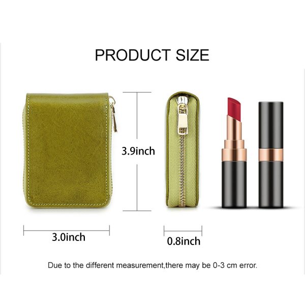 PU Leather Travel Small lipstick storage Makeup Bag Green