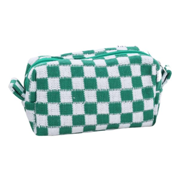 Checkered Makeup Bag