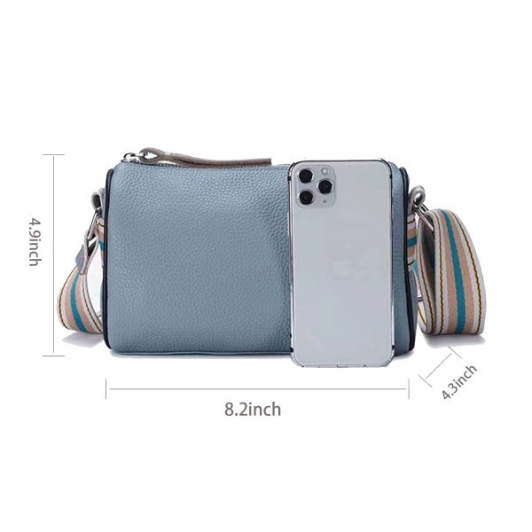 Genuine Leather Square Shoulder Crossbody Bag