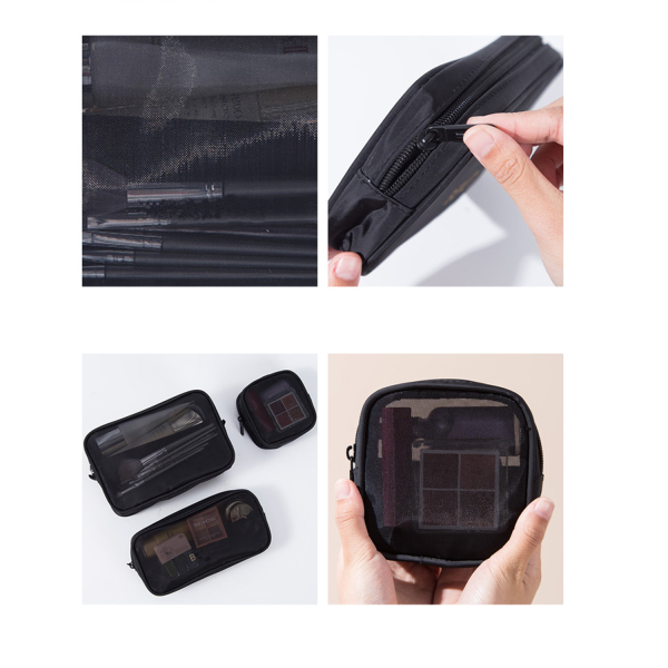 Mesh Cosmetic Bag with Zipper