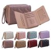 Cute Love-Embroidered Trifold Wallet