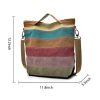 Canvas Patchwork Women's Shoulder Tote Bag