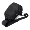Nylon Small Black Sling Crossbody Bag With USB Charging Port