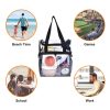 PVC handheld transparent double layer lunch bag