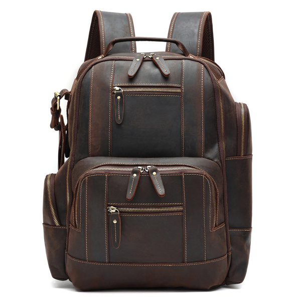 Vintage Genuine Leather Laptop Backpack